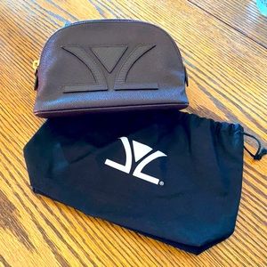 LEVIAN leather small makeup bag Brown